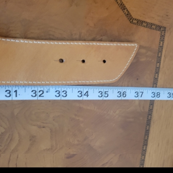 Vintage and Klein equestrian Style tan leather belt Small - Picture 5 of 5